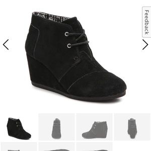 Tom’s suede desert wedge bootie